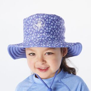 Body Glove Girls Kids Swim Bucket Hat Floral Blue One Size