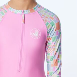 Body Glove Youth Pixie Surfsuit Pink Check