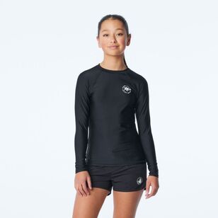 Body Glove Youth Girl's Long Sleeve Core Rash Vest Black