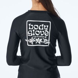 Body Glove Youth Girl's Long Sleeve Core Rash Vest Black