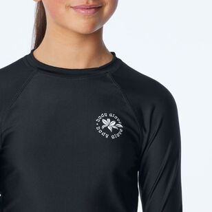 Body Glove Youth Girl's Long Sleeve Core Rash Vest Black