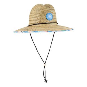 Body Glove Women's Stripe Straw Hat Straw & Azure Stripe