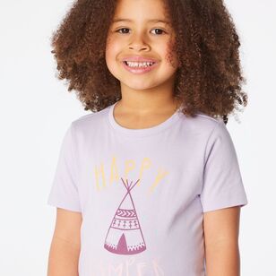 Cape Kids Girl's Good Earth Cotton Printed Tees Lavender