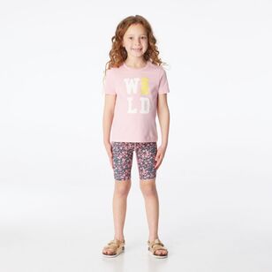 Cape Kids Girl's Good Earth Cotton Printed Tees Pink