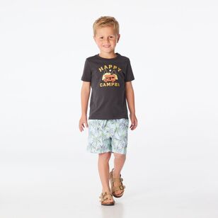 Cape Kids Boy's Good Earth Cotton Printed Tees Charcoal