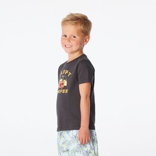 Cape Kids Boy's Good Earth Cotton Printed Tees Charcoal