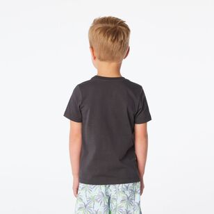 Cape Kids Boy's Good Earth Cotton Printed Tees Charcoal