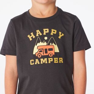 Cape Kids Boy's Good Earth Cotton Printed Tees Charcoal