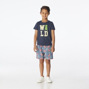 Cape Kids Boy's Good Earth Cotton Printed Tees Navy