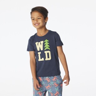 Cape Kids Boy's Good Earth Cotton Printed Tees Navy