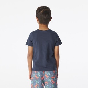 Cape Kids Boy's Good Earth Cotton Printed Tees Navy