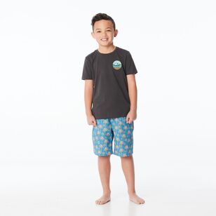 Cape Youth Boy's Good Earth Cotton Printed Tees Charcoal