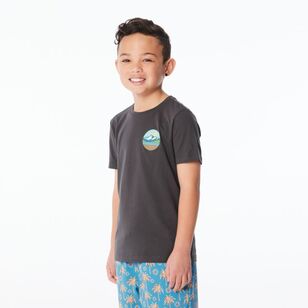 Cape Youth Boy's Good Earth Cotton Printed Tees Charcoal