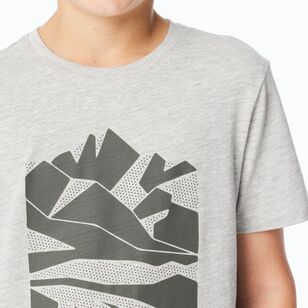 Cape Youth Boy's Good Earth Cotton Printed Tees Grey Marle