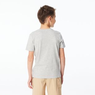 Cape Youth Boy's Good Earth Cotton Printed Tees Grey Marle