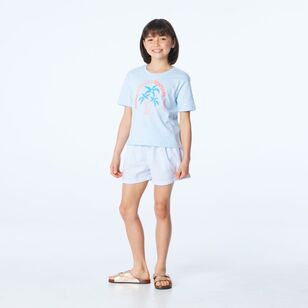 Cape Youth Girl's Good Earth Cotton Printed Tees Pale Blue