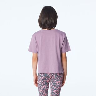 Cape Youth Girl's Good Earth Cotton Printed Tees Purple