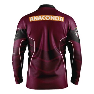 Fish of Origin Adult QLD Maroons 2024 Sub Polo Long Sleeve Fishing Shirt