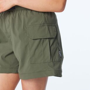 Cape Youth Utility Shorts Olive Green