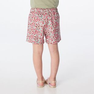 Cape Kids Volley Shorts Red Floral