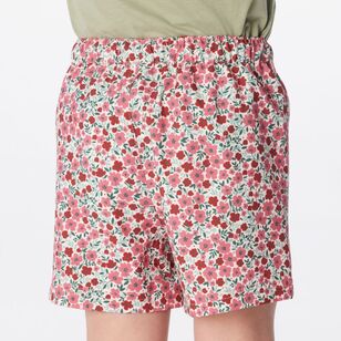 Cape Kids Volley Shorts Red Floral