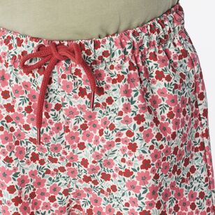 Cape Kids Volley Shorts Red Floral