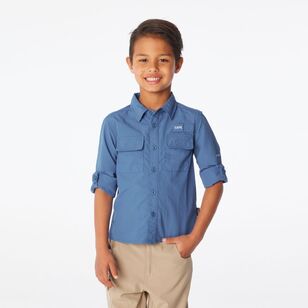 Cape Kids Long Sleeve Fishing Shirt Blue