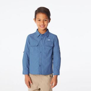 Cape Kids Long Sleeve Fishing Shirt Blue