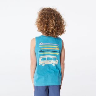 Cape Kids Muscle Tank Teal