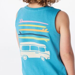 Cape Kids Muscle Tank Teal