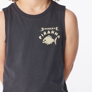 Cape Kids Muscle Tank Vintage Black