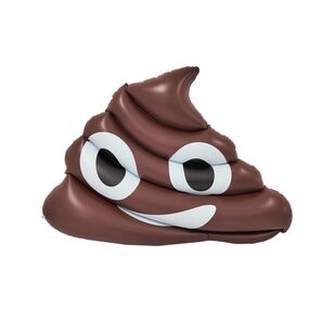 We Love Summer Poo Emoji Pool Float Brown