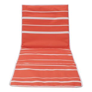 Life! Oasis Reclining Beach Lounger With Pillow Red Stripe