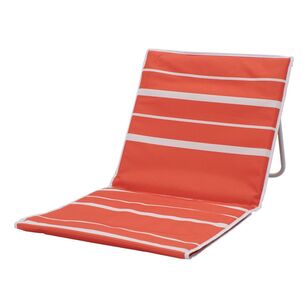 Life! Oasis Reclining Beach Lounger With Pillow Red Stripe