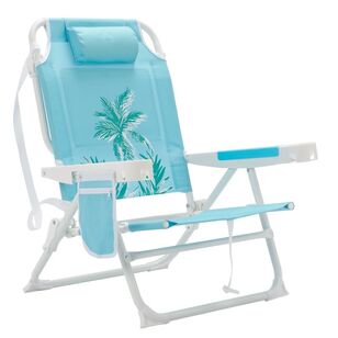 Life! Surf Beach Reclining Lounger Arm Chair Blue