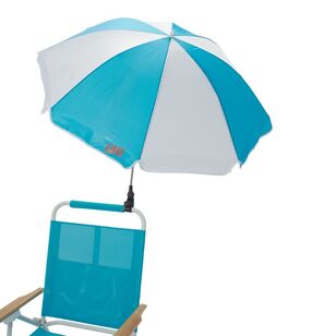 Life! Beach Days Clip-On Umbrella Teal & White