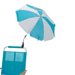 Life! Beach Days Clip-On Umbrella Teal & White