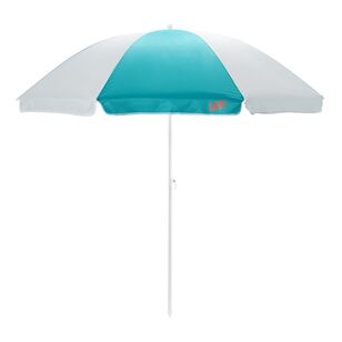 Life! Beach Days Beach Umbrella Teal & White 1.8 m