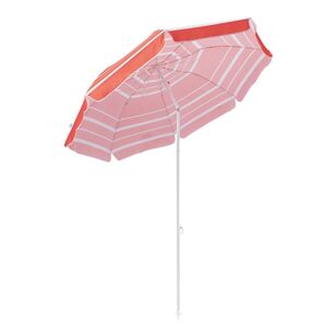 Life! Oasis Easy-Pack Beach Umbrella Red Stripe 1.7 m