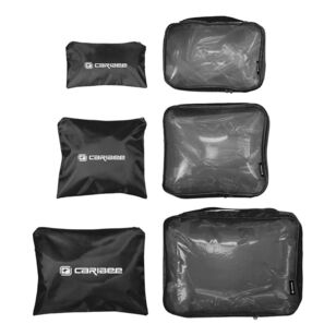 Caribee 6-piece Deluxe Packing Cube & Travel Pouch Set Black