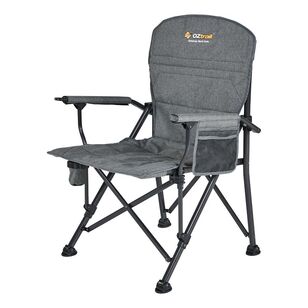 Oztrail Getaway Hard Arm Chair Grey