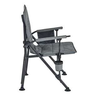 Oztrail Getaway Hard Arm Chair Grey