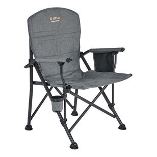 Oztrail Getaway Hard Arm Chair Grey