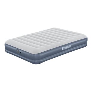 Bestway Tritech Rechargeable Queen Air Mattress with Pump Blue Queen