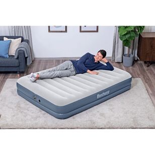 Bestway Tritech Rechargeable Queen Air Mattress with Pump Blue Queen