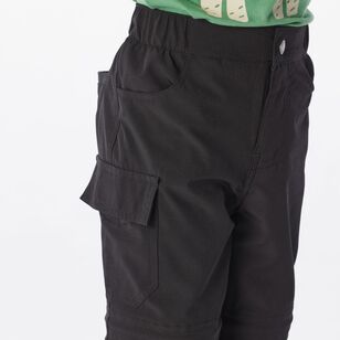 Cape Kids Cargo Convertible Pants Black