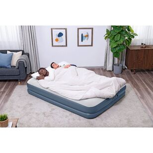 Bestway Nightright II Queen Air Mattress with Pump Blue Queen