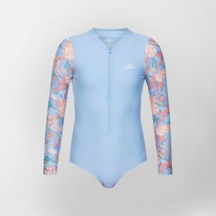 O'Neill Youth Laney Full Zip Long Sleeve Surfsuit Blue Floral