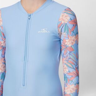 O'Neill Youth Laney Full Zip Long Sleeve Surfsuit Blue Floral