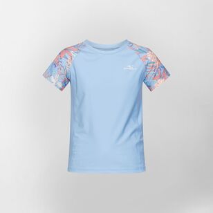 O'Neill Youth Nixie Short Sleeve Rashvest Blue Floral